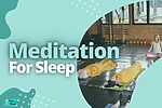 people sleep meditating in a yoga class