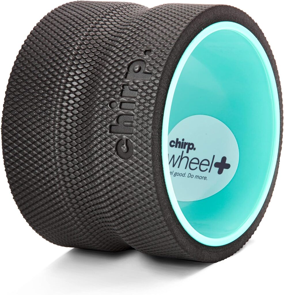Chirp Wheel Foam Roller - Targeted Muscle Roller for Deep Tissue Massage, Back Stretcher with Foam Padding