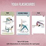 merka yoga cards workout cards yoga poses poster yoga stuff set of 50 flash cards review